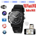 HD 720p WiFi P2p IP Watch Camera Mini Hidden Watch Cam with LED